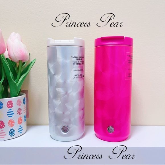 Starbucks Other - Starbucks holiday hot white& pink stainless steel tumbler